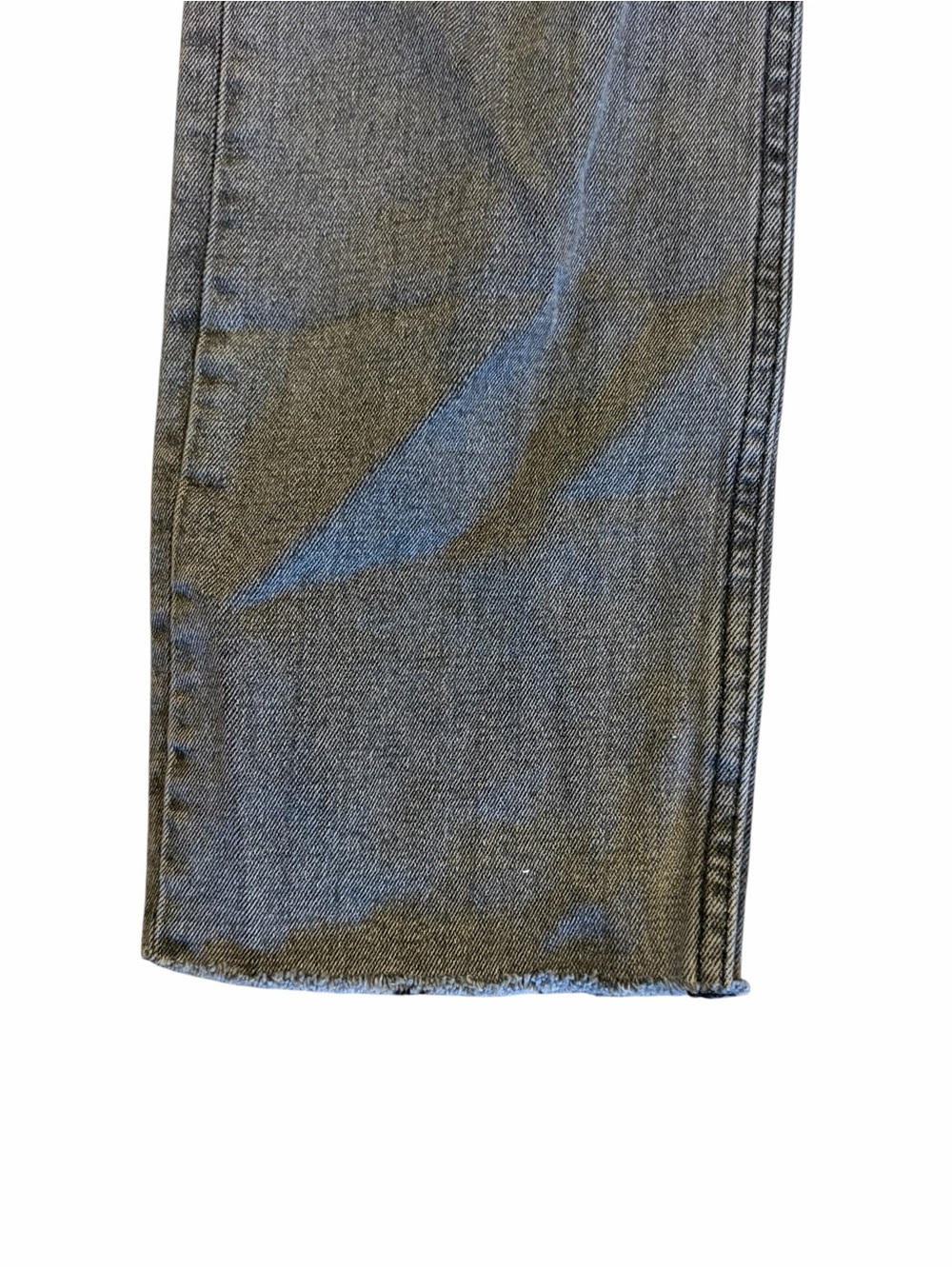 Abercrombie & Fitch Gray The Ankle Straight Ultra High Rise Jeans Raw Hem 26 - Picture 5 of 8